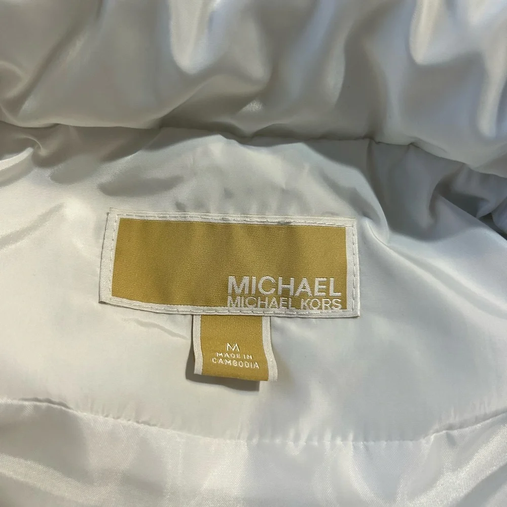 Michael Kors White Quilted Vest